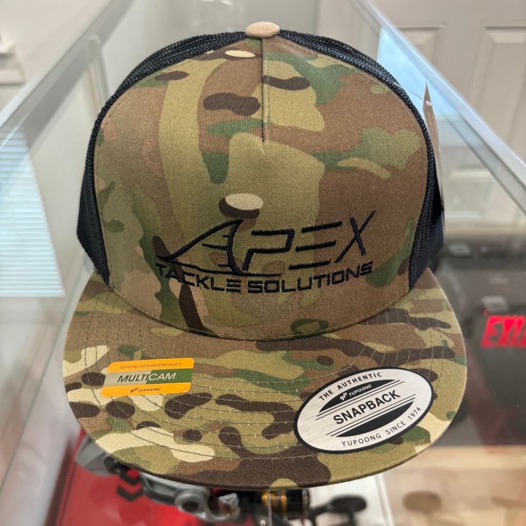 Flat Bill Trucker Hat - Multi Camo/Black