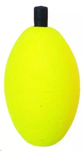 Slotted Foam Oval Peg Floats - 2" - Yellow
