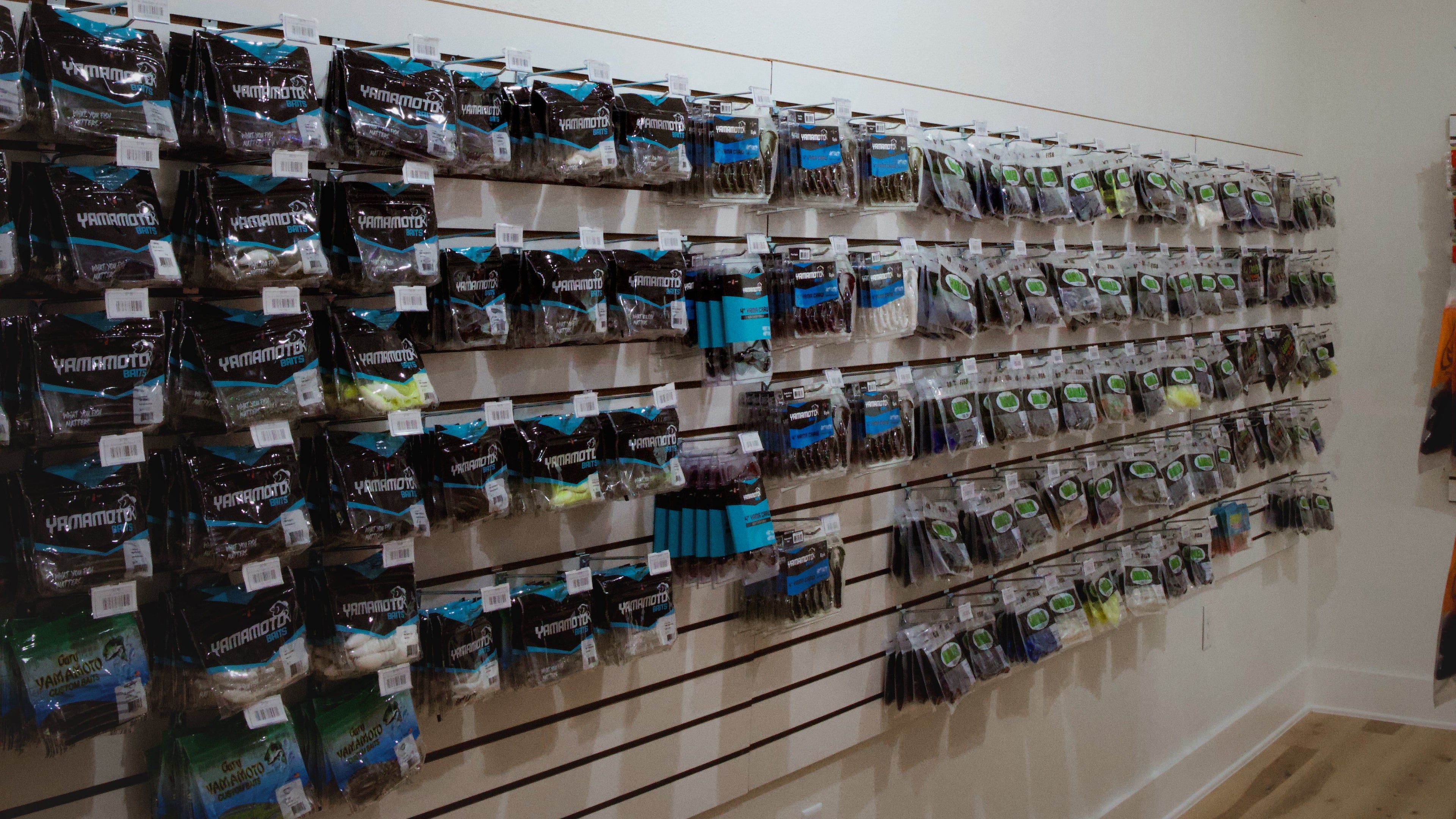 soft baits on wall