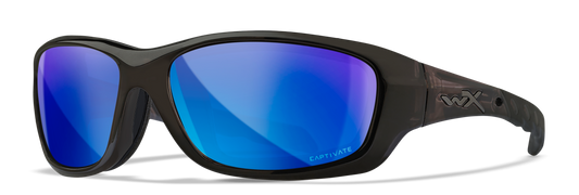 GRAVITY - BLUE MIRROR LENS/BLACK CRYSTAL FRAME - POLARIZED