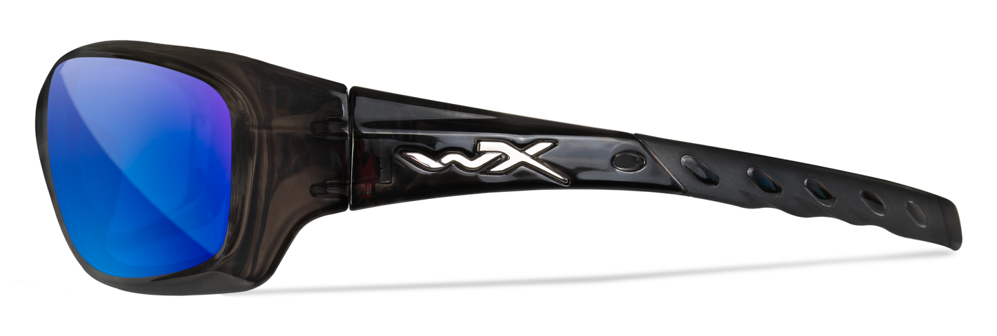 GRAVITY - BLUE MIRROR LENS/BLACK CRYSTAL FRAME - POLARIZED