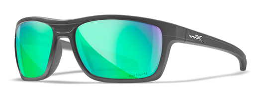 KINGPIN - GREEN MIRROR LENS/MATTE GRAPHITE FRAME - POLARIZED