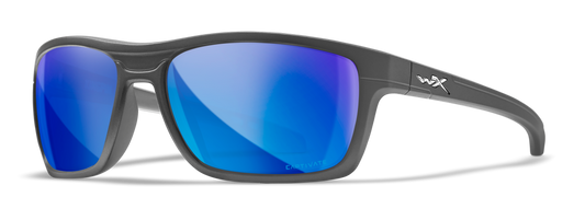 KINGPIN - BLUE MIRROR LENS/MATTE GRAPHITE FRAME - POLARIZED