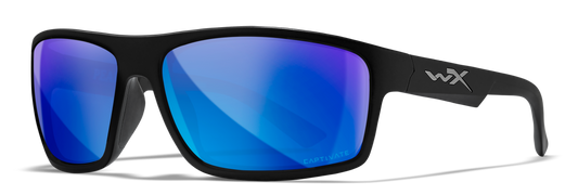 PEAK - BLUE MIRROR LENS/MATTE BLACK FRAME - POLARIZED