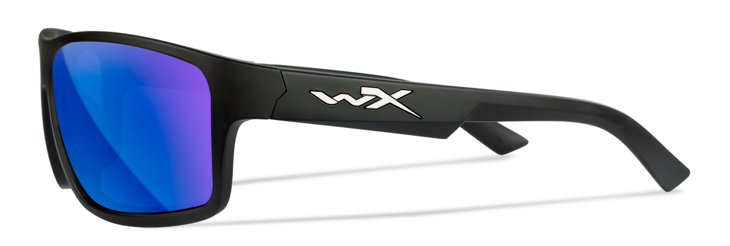 PEAK - BLUE MIRROR LENS/MATTE BLACK FRAME - POLARIZED