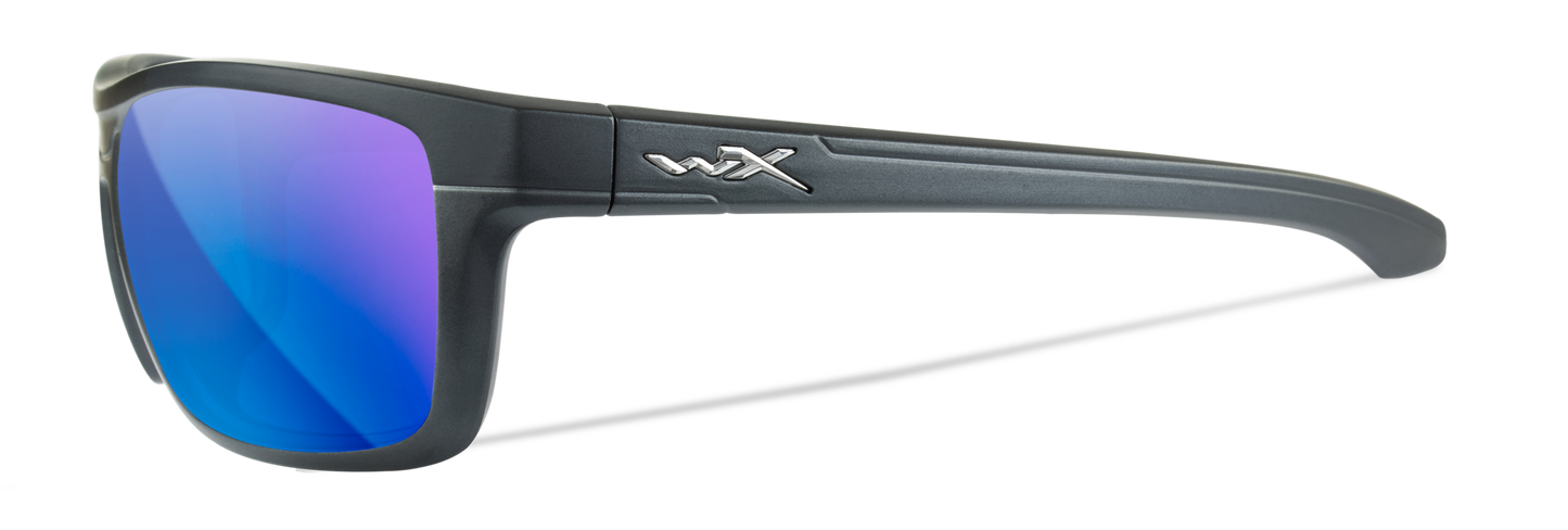 KINGPIN - BLUE MIRROR LENS/MATTE GRAPHITE FRAME - POLARIZED