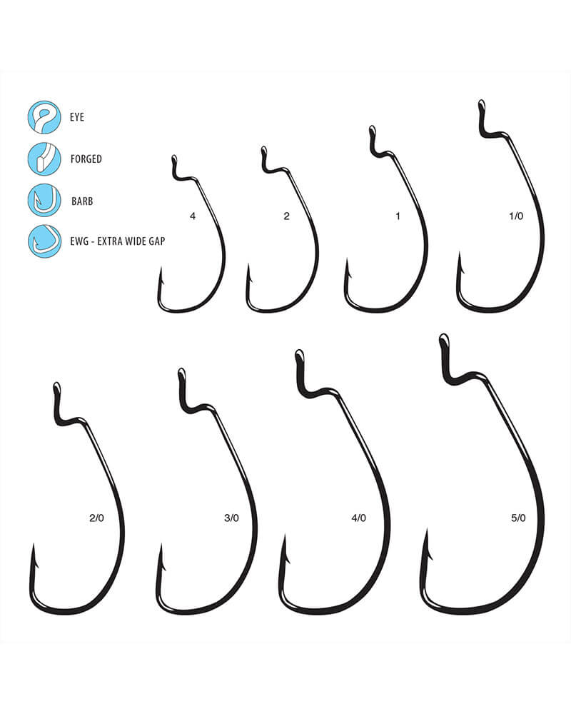 Offset Shank Worm Ewg Hook