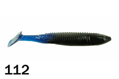 112 Blk Blue Silver Glitter Tail
