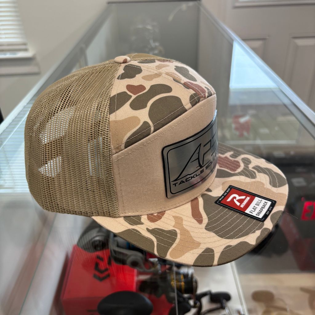 Metal Patch Flat Bill Trucker Hat - Duck Camo