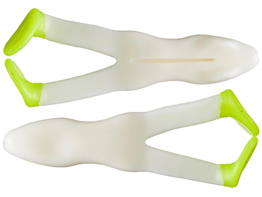 Ribbit Hot Feet Frog - White/Chartreuse - 3.5"